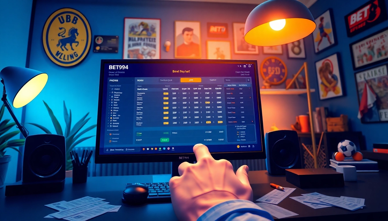 Explore the immersive betting interface at bet994 net, featuring real-time sports odds and user-friendly design.