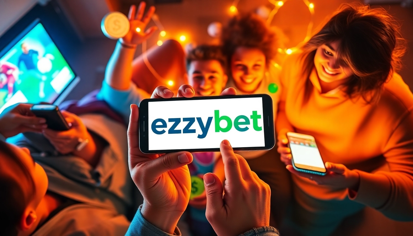 Experience the thrill of ezybet betting on mobile with diverse players engaging with sports and promotions.