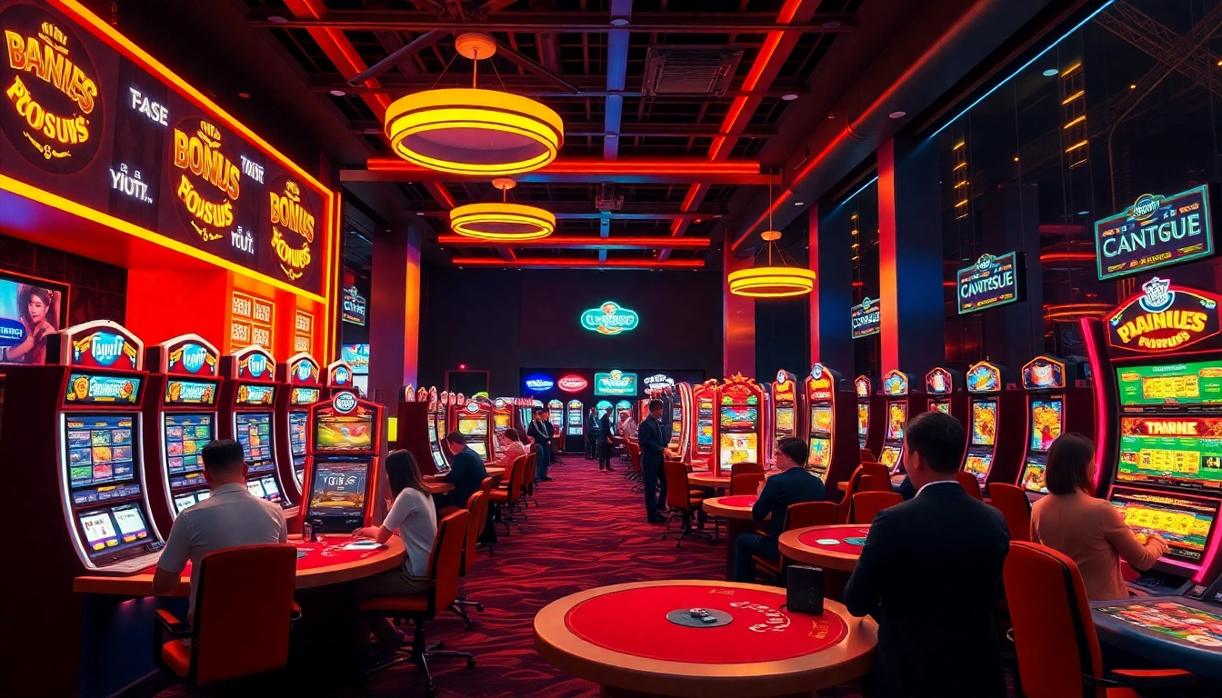 Discover the exciting atmosphere of fenix168 with vibrant gaming scenes filled with eager players.