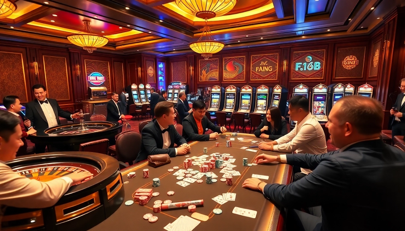 Experience thrilling poker moments and roulette excitement at thương hiệu F168, where players embrace chance in a premier casino setting.