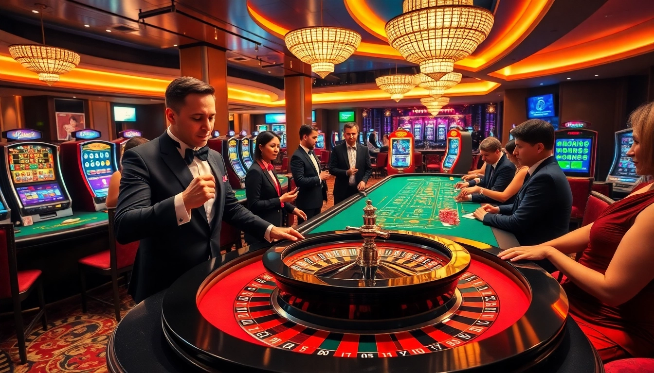 Experience the thrill of gambling with "bong da lu fun" at lively casino tables featuring poker, roulette, and vibrant slot machines.